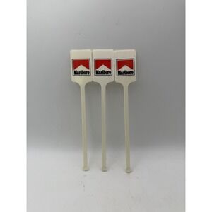 Lot of 3 Vintage Swizzle Sticks Stirrers, Marlboro